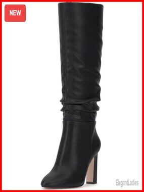 Jessica Simpson Minerva Knee High Slouch Boot Wide Calf Faux Leather